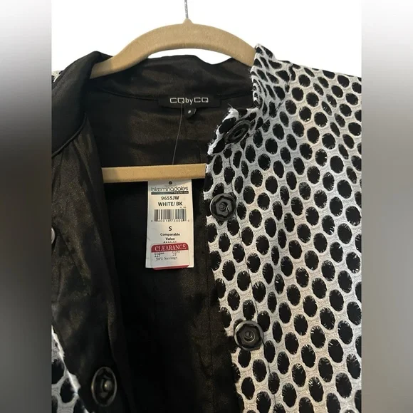 CQ by CQ Black and White Polka Dot Jacket - Picture 6 of 7